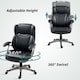 image 7 of HOMCOM Executive Office Chair, PU Leather Desk Chair with Adjustable Height, Swivel Computer Chair with Tilt Function for Home Office, Black | Black