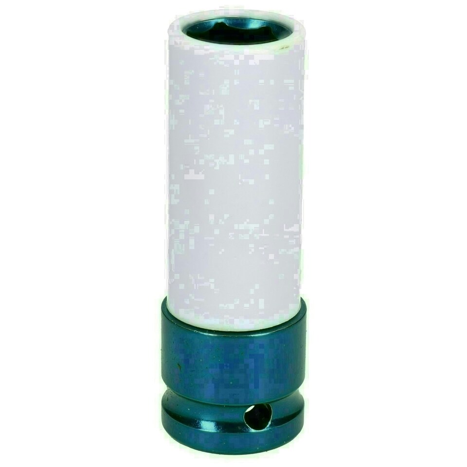 image 1 of 17mm 1/2" Drive Double Deep Alloy Wheel Nut Socket 6 Sided Single Hex