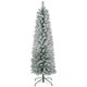image 1 of HOMCOM 5 Foot Artificial Pencil Christmas Tree with  Snow Flocked Tips