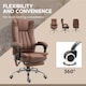 image 4 of Vinsetto High Back Office Chair with Vibration Massage and Heat, Brown