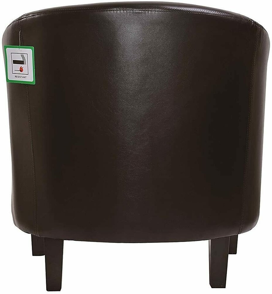 image 1 of Tub Chair Faux Leather Arm Chair