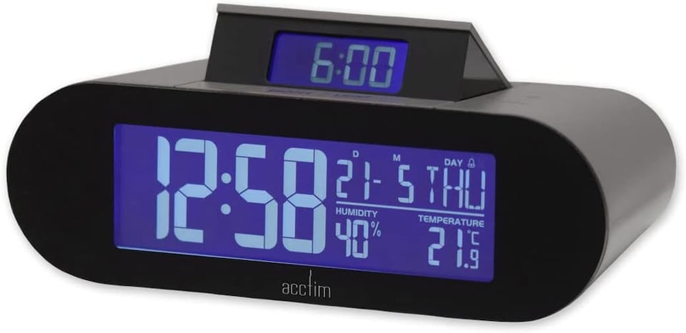 image 1 of Acctim Kian Digital Alarm Clock Crescendo Alarm Date, Temperature & Humidity Display Pop Up Alarm | Green | Dovetail