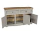 image 7 of Corona Premium Medium Sideboard - 2 Wide Drawers and 3 Doors with Adjustable Shelf in Antique, Grey or White Wax | Grey | Grey | One Size | 1