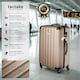 image 2 of Suitcases Set of 3 - scale, luggage tag, lock included, swivel wheels | Cream | champagne | 1