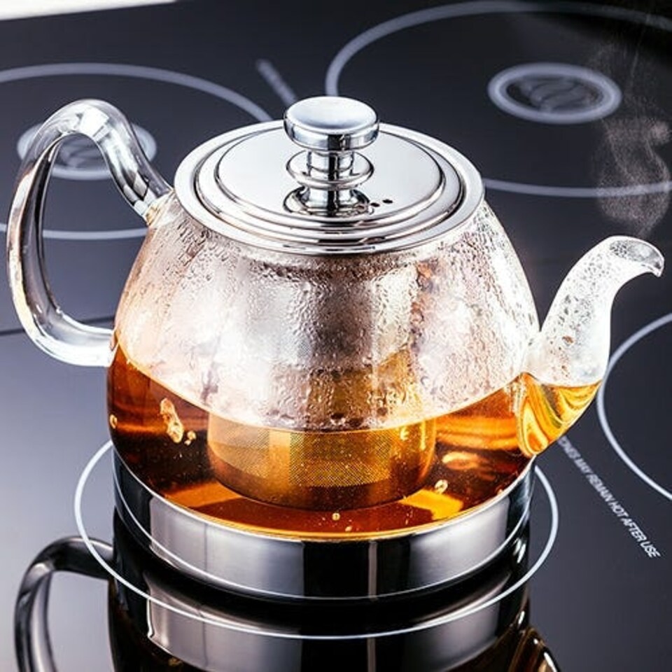 image 1 of Judge Speciality Stove Top Glass Teapot 900ml with Infuser