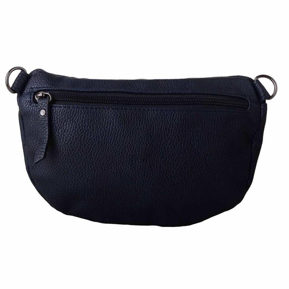 image 1 of Lorenz Womens Grained PU Leather Bumbag Waist Clutch Bag with Detachable Strap | Blue | Navy