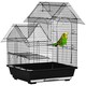 image 1 of PawHut Metal Bird Cage, With Plastic Perch, Swing Ring, Handle, 39 x 33 x 47cm