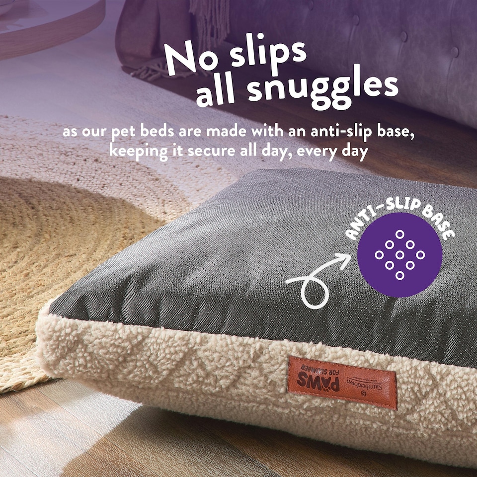 image 1 of Paws for Slumber Sherpa Pet Bed, Small | Cream | S