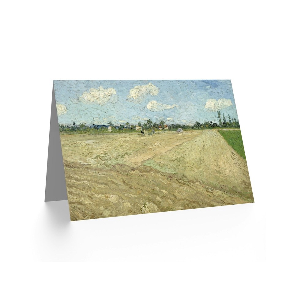 image 1 of Vincent Van Gogh Ploughed Fields Furrows Art Card