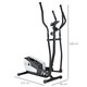 image 7 of HOMCOM Elliptical Cross Trainer w/ Adjustable Resistance, LCD Monitor, Wheels