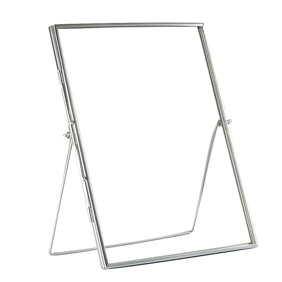 image 1 of Nicola Spring Standing Metal Photo Frame - 8" x 10" - Silver