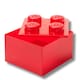 image 4 of LEGO Storage Brick 4 Stud- Translucent Red