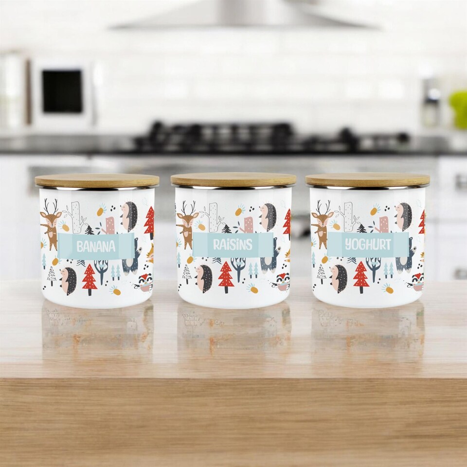 image 1 of Forest Animals Childrens Mini Snack Pot - Banana