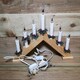 image 4 of 40cm Premier Christmas Candlebridge with 7 Flickering Bulb in Light Wood Finish Mains Operated