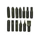 image 1 of 13pc Impact Socket Driver Bits Screwdriver Phillips Slotted Flathead Allen Hex