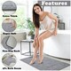 image 5 of VELVETIO Greek Bath Mat & Pedestal Mat Water Absorbent Non Slip Toilet Rugs Brown | Terracotta