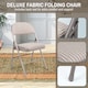 image 4 of SET OF 2 FABRIC PADDING FOLDING CHAIR DELUXE STRONG METAL FRAME OFFICE WITH BACK REST NEW