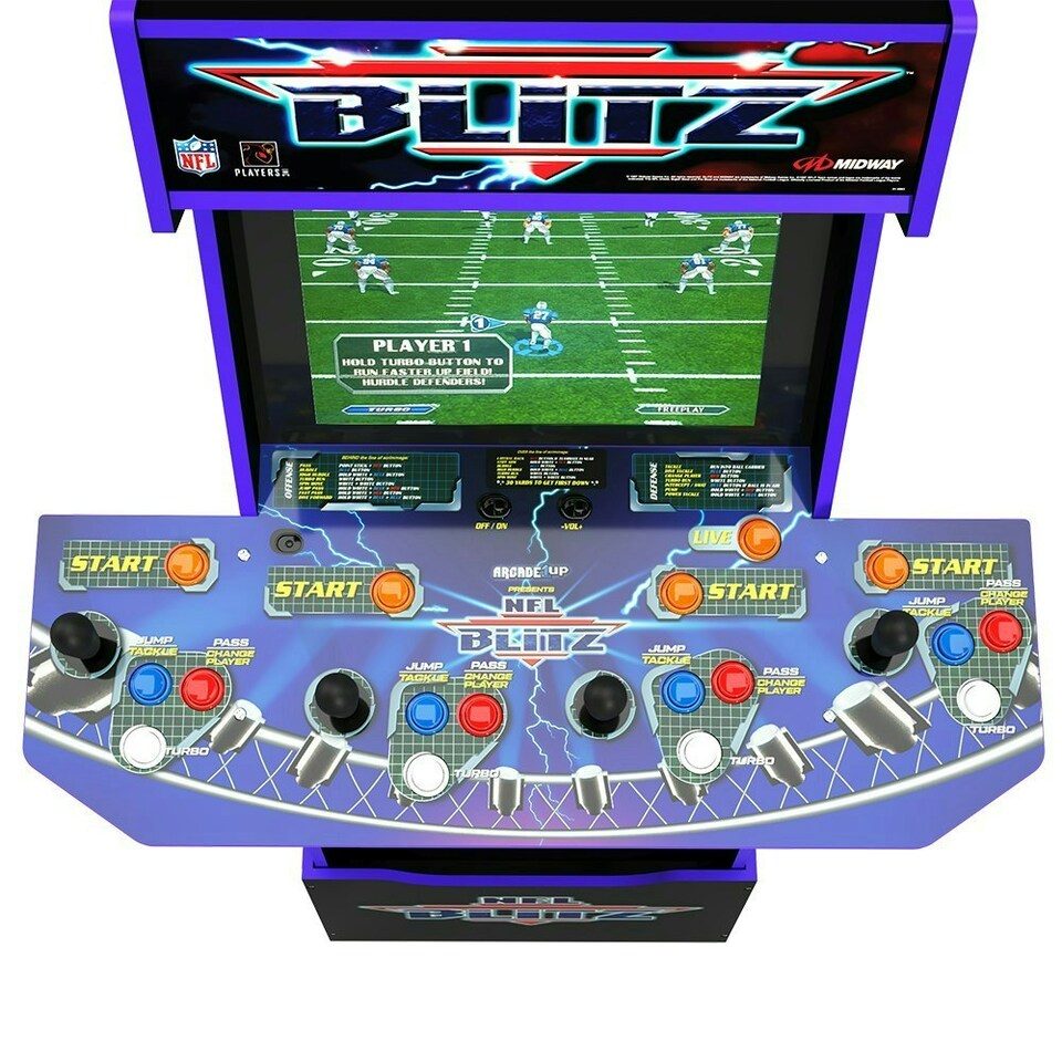 image 1 of Arcade 1Up - NFL Blitz 3-in-1 Wifi Enabled Arcade Machine Multi