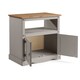 image 3 of Mercers Furniture Corona Grey Wax Straight TV Unit 2 Door 1 Open Shelf Cabinet Stand Solid Wood Pine Wooden with Mexican Styling