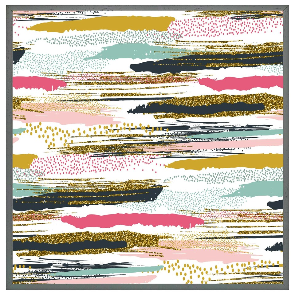 image 1 of Coloured stripes & spots (Picture Frame) Grey | M