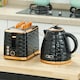 image 2 of HOMCOM Kettle and Toaster Set 1.7L Rapid Boil Kettle & 2 Slice Toaster Black