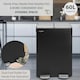 image 4 of Kitchen Rubbish Recycling Pedal Bin 60L Dual 2 Waste Compartment Black Black