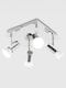 image 3 of ValueLights Chrome Square 4 Way GU10 Ceiling Spotlight
