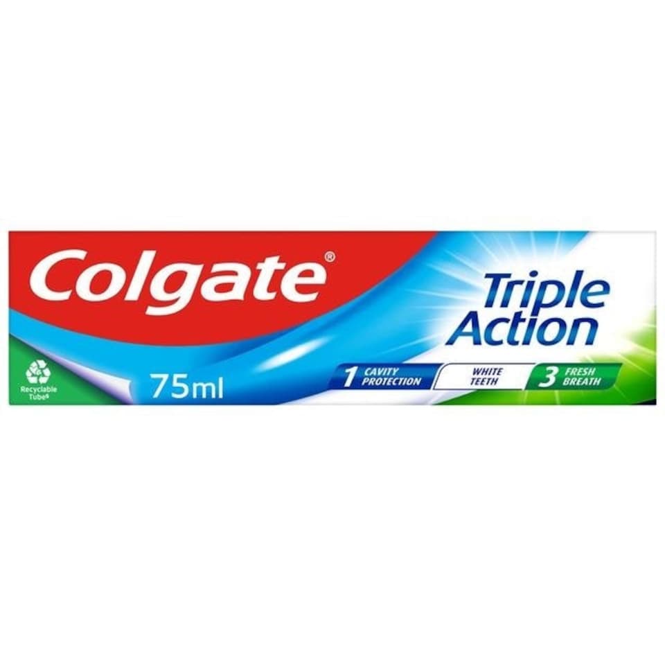 Colgate Toothpaste Triple Action 75ml (Pack of 6)