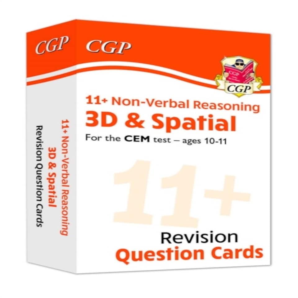 11+ Cem Revision Question Cards: Non-verbal Reasoning 3d & Spatial - Ages 10-11