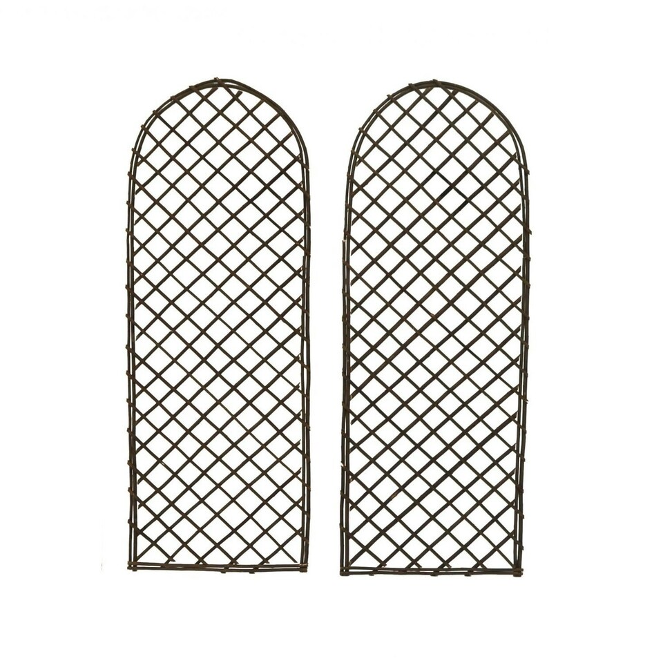 image 1 of Oypla Set of 2 Willow Trellis Fencing Panel Screen Climbing Trellises