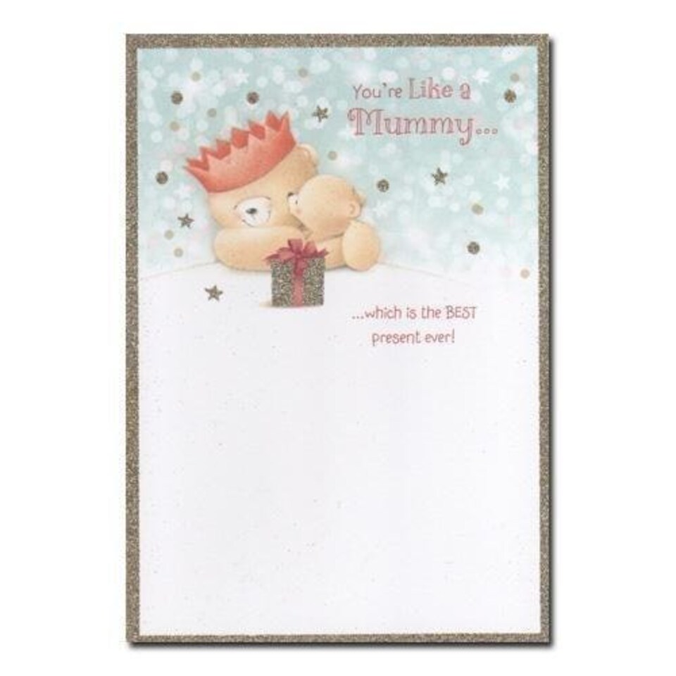 image 1 of You're Like a Mummy Cute Glitter Christmas Hallmark  New Card - Gold Medium
