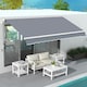 image 2 of Outsunny Garden Sun Shade Canopy Retractable Awning, 4 x 3(m), Grey 