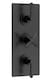 image 1 of Triple Concealed Thermostatic Shower Valve 2 Outlets Matt Black | Black | Matt Black | 1
