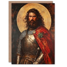 William Wallace Scottish Knight Portrait Painting Birthday Greeting Card
