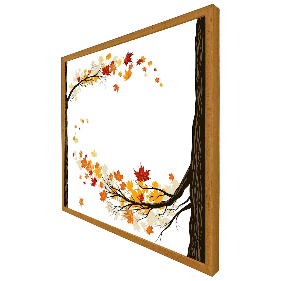 image 1 of Autumn trees (Picture Frame) Brown | Oak | S