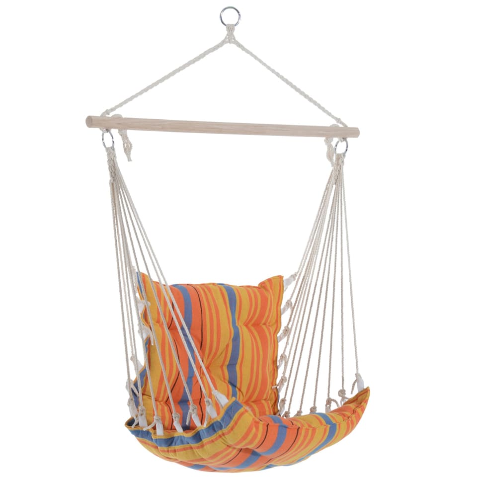 image 1 of Outsunny Outdoor Hammock Cushioned Chair Swing Seat Cotton Yard Orange