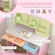 image 3 of ZONEKIZ Kids Desk and Chair Set with Storage for 5-8 Years Pink