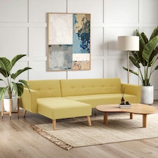 Hansa Hagen Olive Large Corner Sofa Bed Green