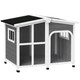 image 1 of PawHut Wooden Dog Kennel, Dog House w/ Removable Floor or Large Dogs 