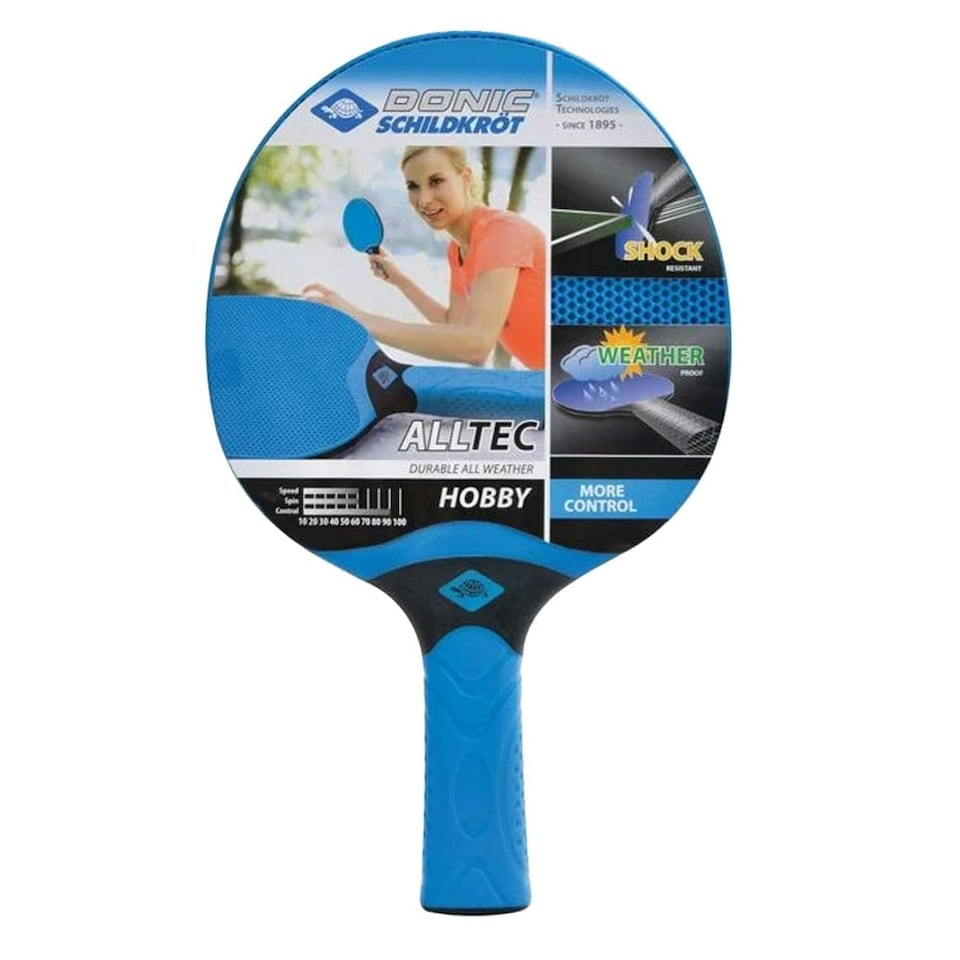 image 1 of Donic-Schildkroet Alltec Hobby Table Tennis Bat - Blue/Black - One Size