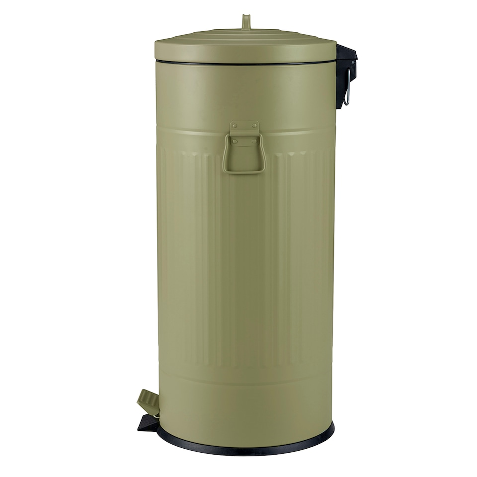 image 1 of Charles Bentley 30L Retro Kitchen Pedal Bin Sage Green