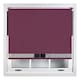 image 1 of FURNISHED Blackout Roller Blind with Silver Glitter Trim and Black Bow Trimmable Window Shade | Purple | Aubergine | (W) 120cm x (L) 165cm