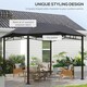 image 3 of Outsunny 3x3m Outdoor Patio Gazebo Canopy Tent, Steel Frame, Grey