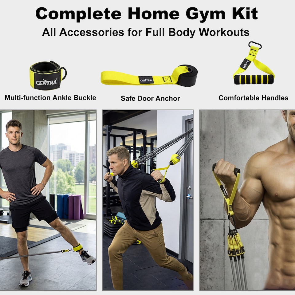 image 1 of Centra Resistance Bands 12PC Heavy Exercise Bands Strength Training Home Gym