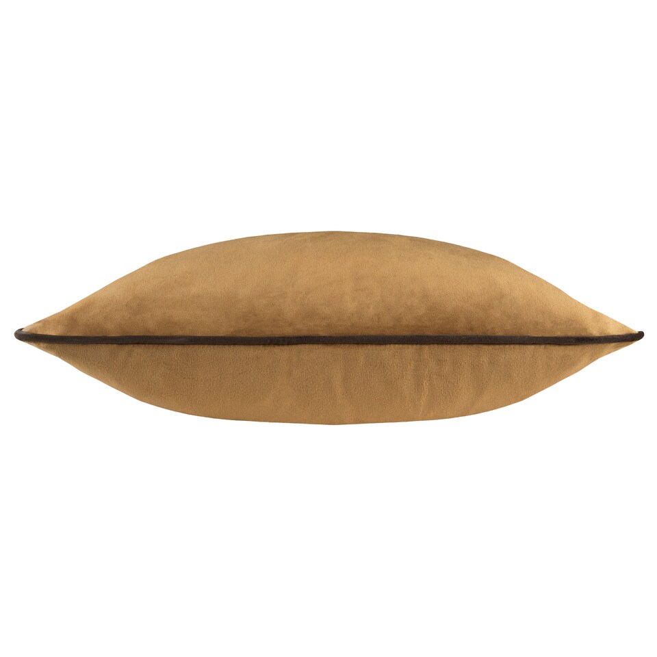 image 1 of Furn Meridian Velvet Cushion, Caramel/Chocolate, 45 x 45cm