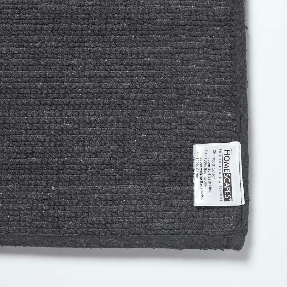image 1 of Homescapes Spa Supreme Luxury Black Pedestal Mat