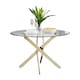 image 1 of Furniturebox Novara Gold Metal And Glass Large 120cm Round Dining Table