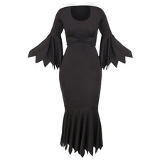 Black Gothic Dress Costume Black | M