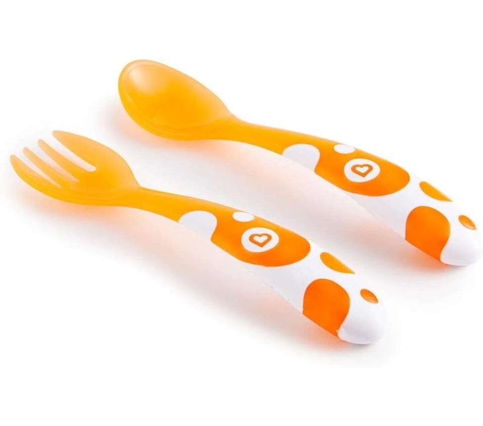 image 1 of Munchkin Baby Feeding Multi Forks and Spoons Scoop Soft Tip Travel Trening 12m+