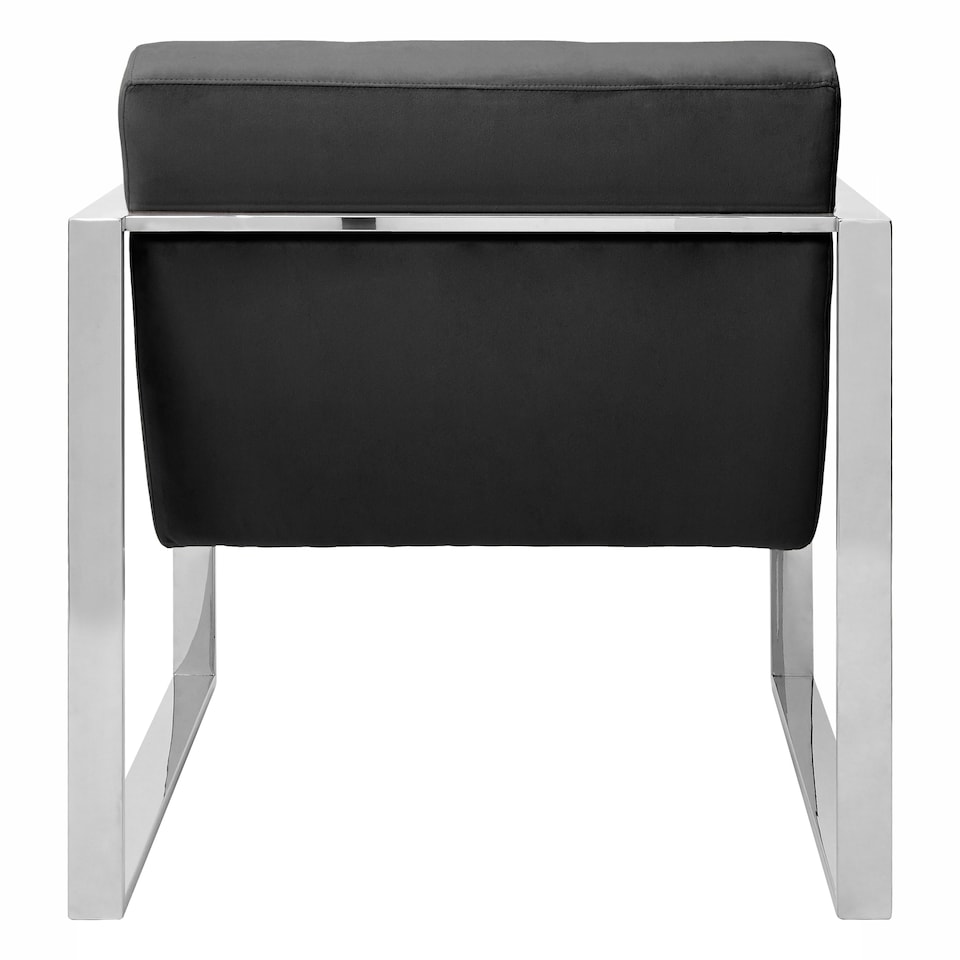 image 1 of Interiors by Premier Vogue Black Velvet Cocktail Chair